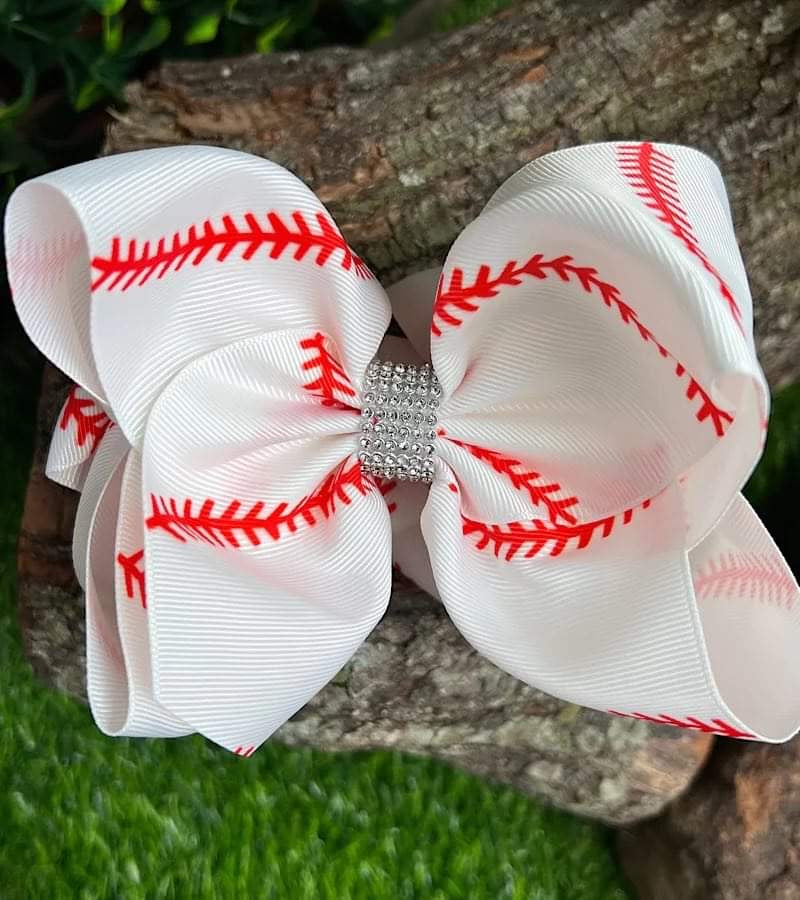 Baseball Hair Bow