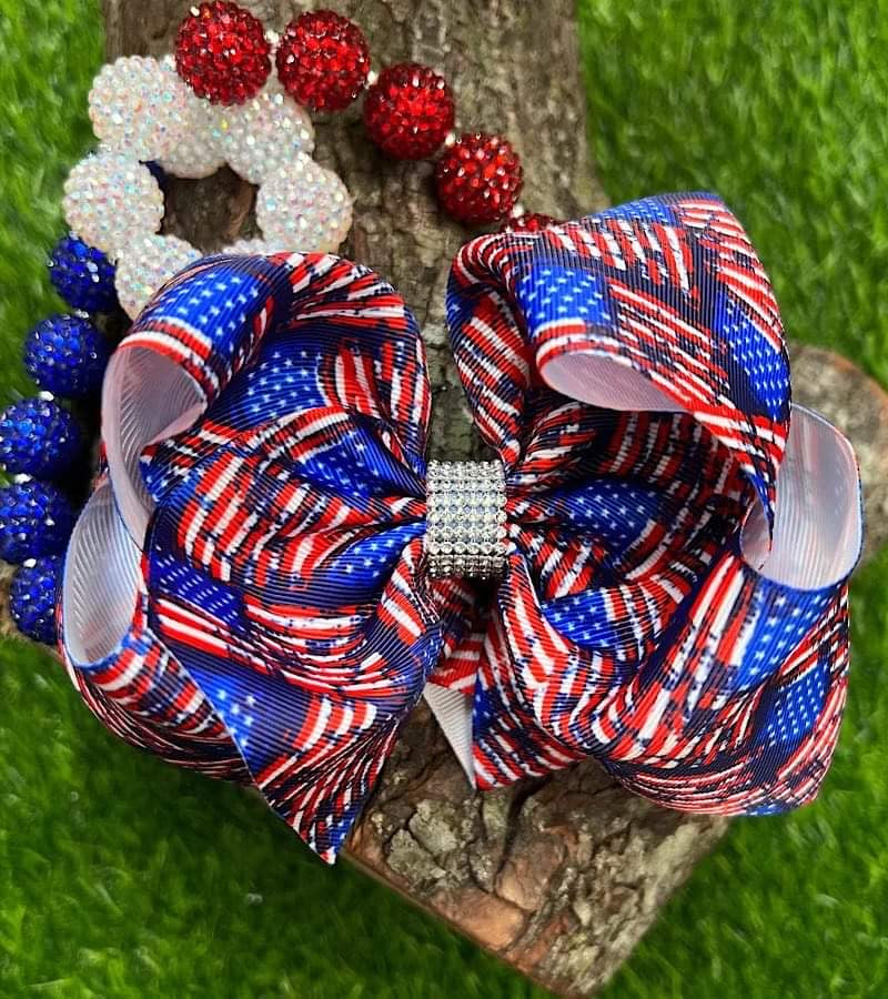 Patriotic Hair Bow