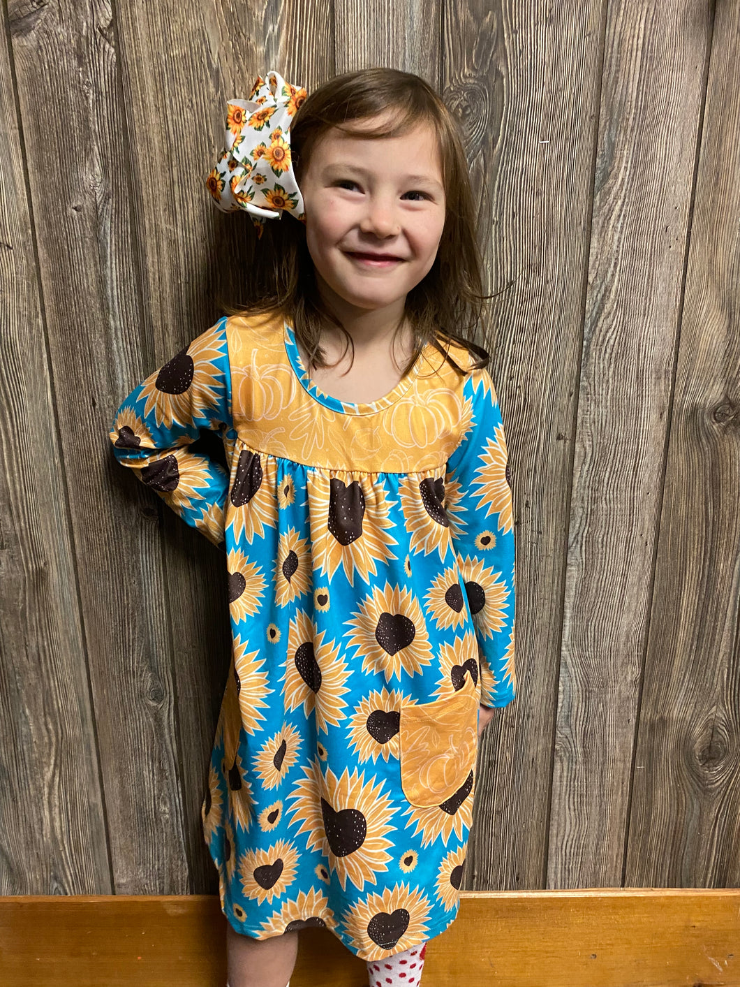 Pete & Lucy Fall Sunflower Dress