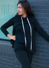 Load image into Gallery viewer, Black nursing hoodie
