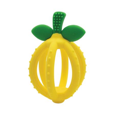 Bitzy Biter Lemon Drop Teething Ball & Training Toothbrush